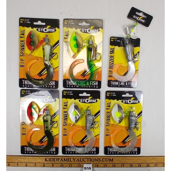 LOT OF 6 - STORM R.I.P. SPINNER TAIL LURES