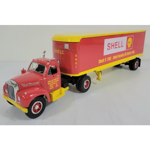 FIRST GEAR DIECAST 1960 SHELL B-61 MACK TRACTOR & TRAILER