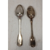 Image 2 : LOT OF 2 - LARGE STERLING SILVER SPOONS - LION PASSANT & THISTLE MARK