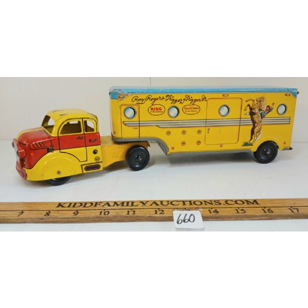 MARX TIN ROY ROGERS & TRIGGER HORSE TRAILER