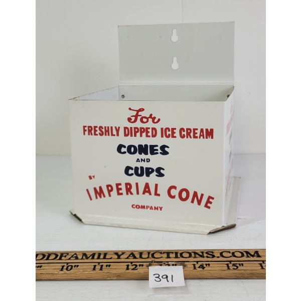 IMPERIAL CONE CO. METAL CUP & CONE DISPENSER