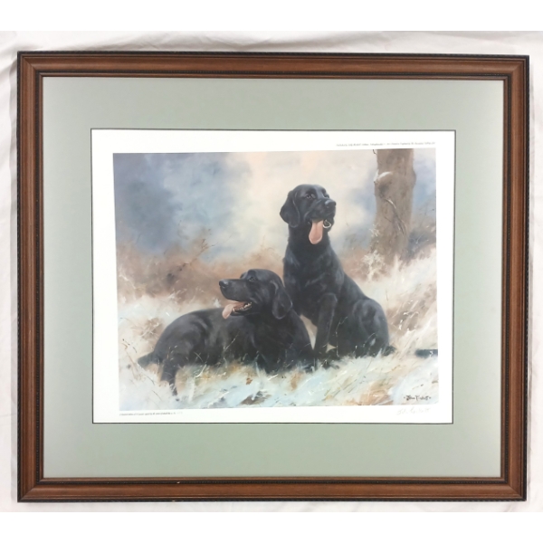 "LABRADORS" BY JOHN TRICKETT (PRS BRITISH ARTIST) - FRAMED PRINT