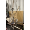Image 1 : JOB LOT - METAL WHEELBARROW W/ SHOVEL, PIC AXE, RAKE, ETC