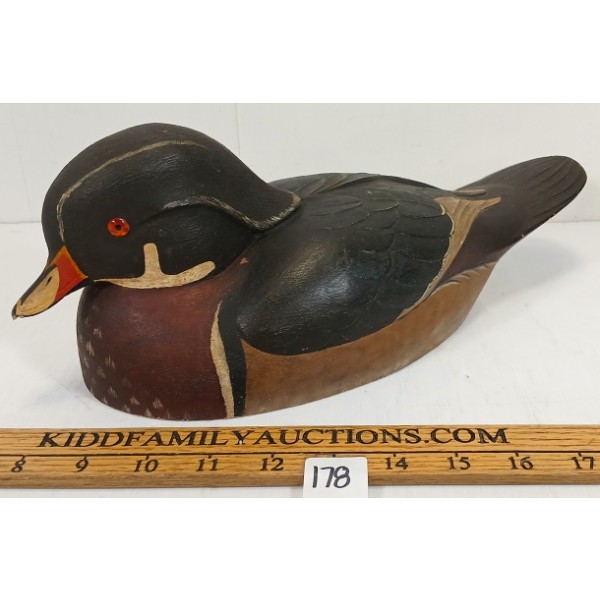MALE DRAKE DECOY DUCK BY RAYMOND REBIDOUX - LATE 20TH CENTURY