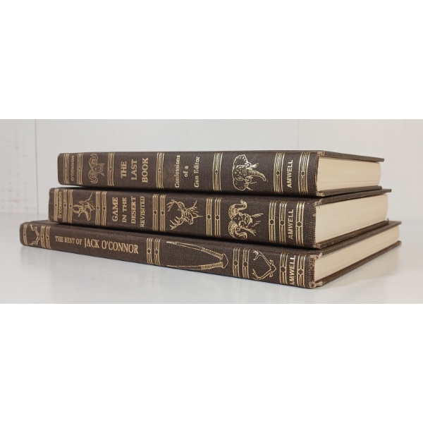 LOT OF 3 - JACK O'CONNOR HARDCOVER BOOKS - "GAME IN THE DESERT REVISITED", "BEST OF" & "LAST BOOK"