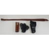 Image 2 : LOT OF 4 - HOLSTERS & BELT - INCL BIANCHI & DE SANTIS