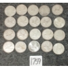 Image 1 : LOT OF 20 - 1940-1966 CDN 25 CENT COINS