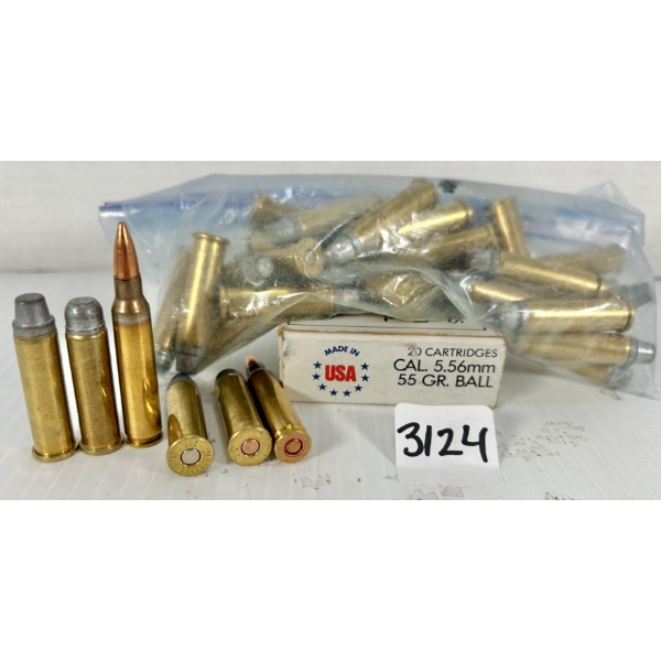 AMMO: 32X .357 MAG RELOADS & 20X WIN 5.56X45 MM 55 GR FMJ