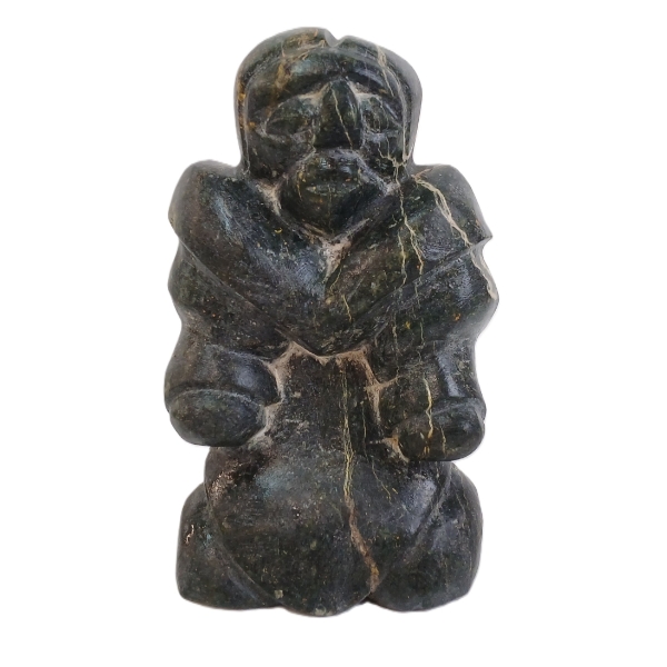 STANDING HUMAN FIGURE - SIGNED - STONE