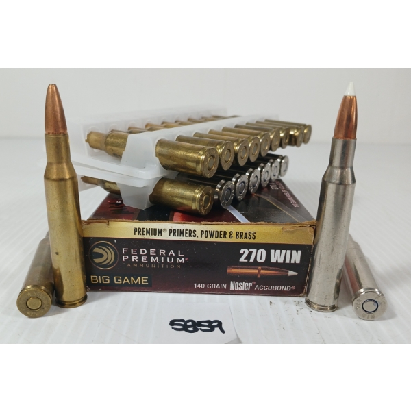 AMMO: 20X FEDERAL BIG GAME & REMINGTON .270 WIN - 140GR - NOSLER ACCUBOND