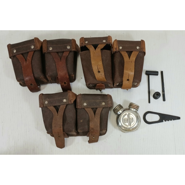 LOT OF 3 - MOSIN NAGANT STRIPPER CLIP POUCHES W/ ACCESS
