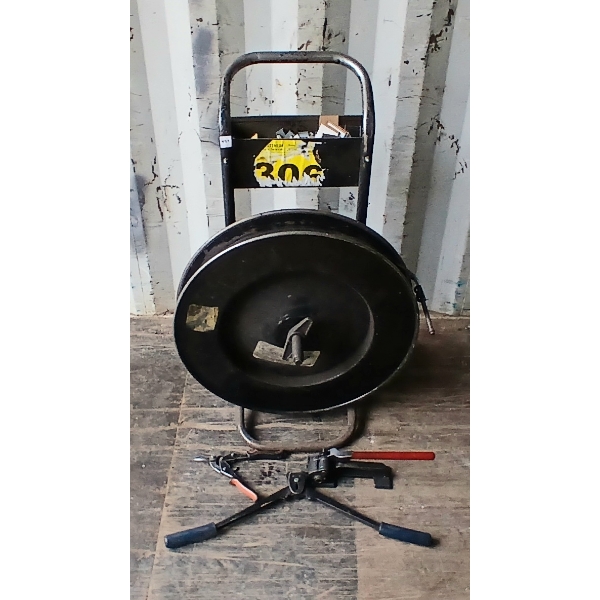 STRAPPING DISPENSER CART W/ TOOLS & CLIPS