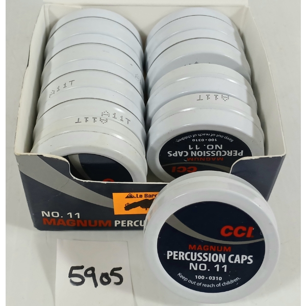 PERCUSSION CAPS: 1000X CCI MAGNUM NO. 11 - SEALED 