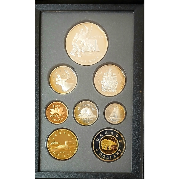 1997 RCM PROOF SET - 25TH ANN. OF CANADA/USSR 1972 HOCKEY SERIES