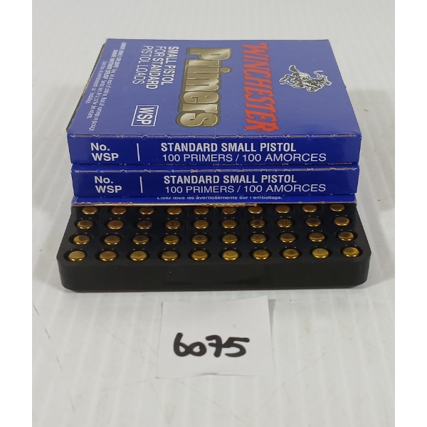 PRIMERS: APPROX 300X WINCHESTER NO. WSPM SMALL PISTOL PRIMERS