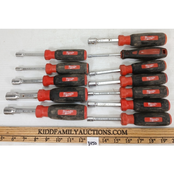 LOT OF 12 - MILWAUKEE NUT DRIVERS