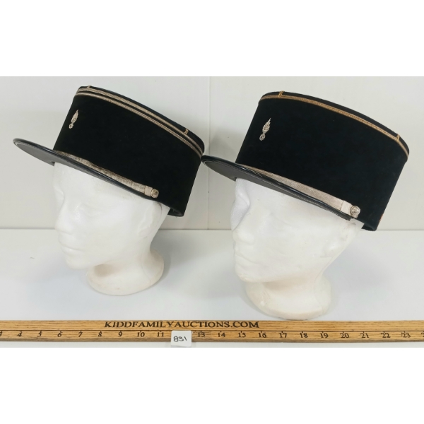 LOT OF 2 - FRENCH FIREMAN'S KEPI