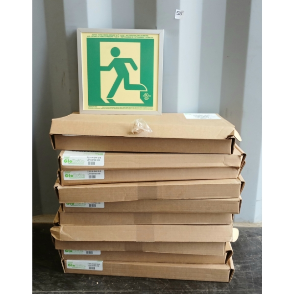 LOT OF 10 - GLOBRITE RUNNING MAN EXIT SIGNS