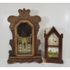 Image 1 : LOT OF 2 - 1906 ANSONIA "ARLINGTON" SHELF CLOCK FRAME & SESSIONS BEEHIVE SHELF CLOCK