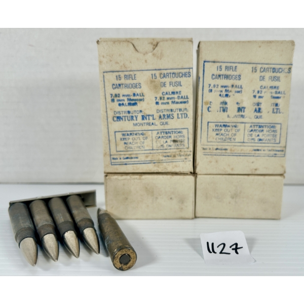 AMMO: 60X 8 MM MAUSER - MILITARY FMJ - ON CLIPS