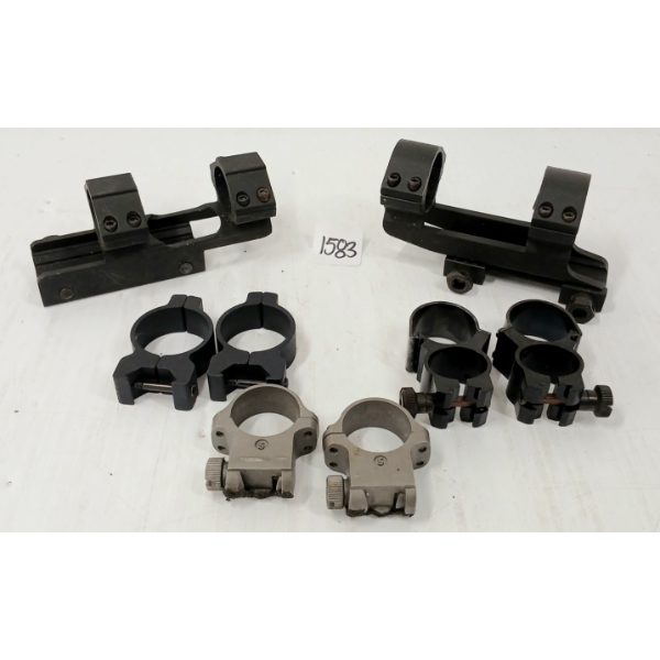 LOT OF 5 - MISC SCOPE RINGS & BASES