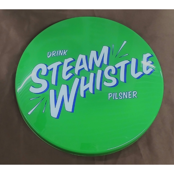 STEAM WHISTLE PILSNER - PLASTIC BUTTON SIGN