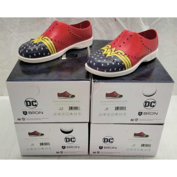 LOT OF 4 - BIION SHOES - DC WONDER WOMAN ICON KIDS STYLE