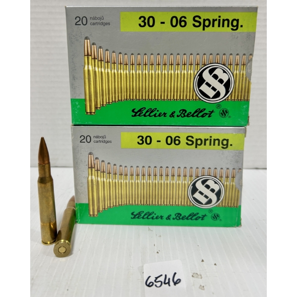 AMMO: 40X S&B .30-06 SPRG - 180 GR FMJ