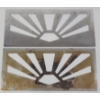 Image 2 : PAIR OF STYLIZIED TRIM PLATES - GAS PUMP PARTS(?)