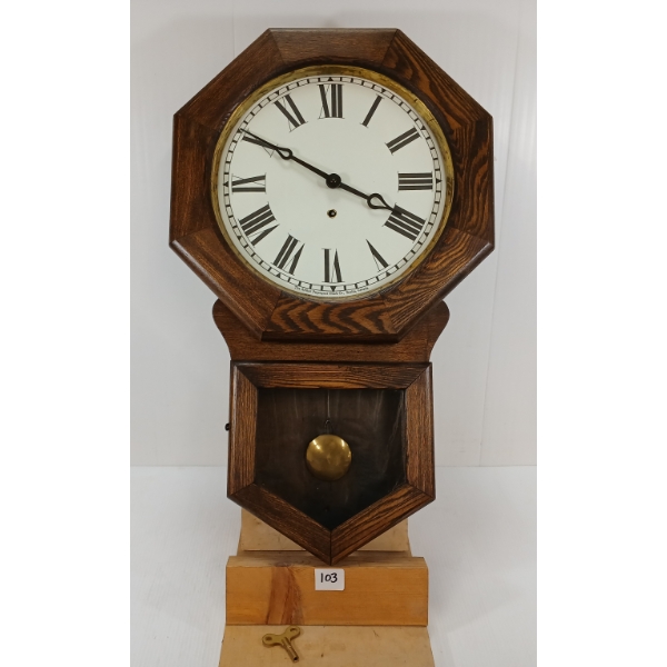 A. PEQUEGNAT "BRANDON" 8 DAY WALL CLOCK