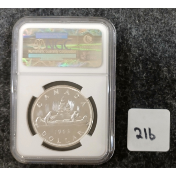 1963 CDN DOLLAR - VOYAGEUR - NGC GRADED