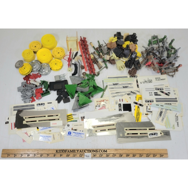 QTY OF JOHN DEERE PARTS - INCLL DECALS, RIMS, SEATS, ETC 