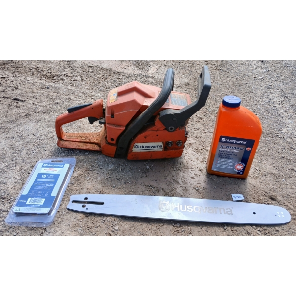 LOT OF 3 - HUSQVARNA ACCESS - INCL 36 CHAINSAW & 18IN GUIDE BARS