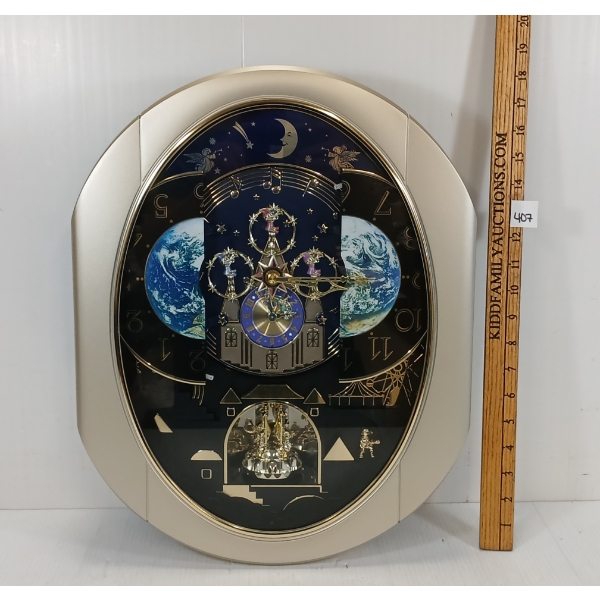 PEACEFUL COSMOS BATTERY OP CLOCK