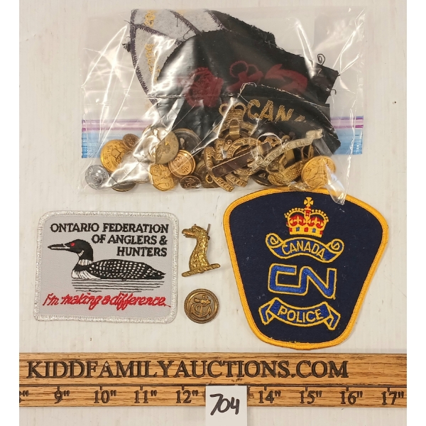 JOB LOT - CDN & BRITISH INSIGNIA - INCL NAVY, POLICE, POST OFFICE, ETC