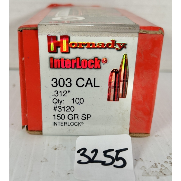 BULLETS: 100X HORNADY .303 CAL - 150 GR SP
