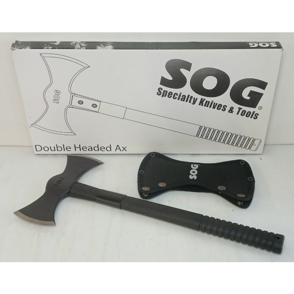 SOG DOUBLE HEADED AX W/ SHEATH