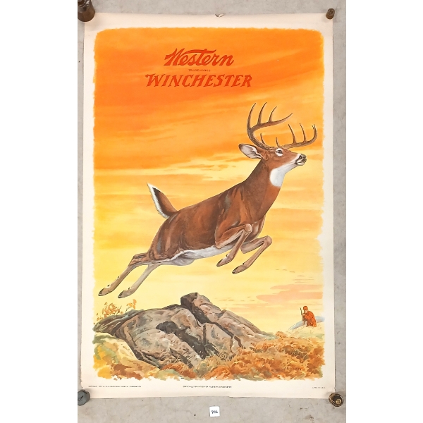 1955 WINCHESTER WESTERN ADVERTISING POSTER