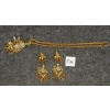 Image 4 : LOT OF 2 - BRUTALIST STYLE RHINESTONE NECKLACE & EARRINGS