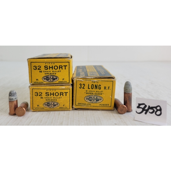 AMMO: 50X DOMINION SUPER-CLEAN .32 RIMFIRE L - 90GR
