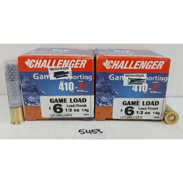 AMMO: 50X CHALLENGER .410GA - 2 1/2IN - #6 SHOT