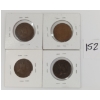 Image 2 : LOT OF 4 - 1905 - '08 CDN LARGE CENTS