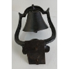 Image 2 : CAST IRON BULL HORN DESIGN BELL WITH WALL MOUNT