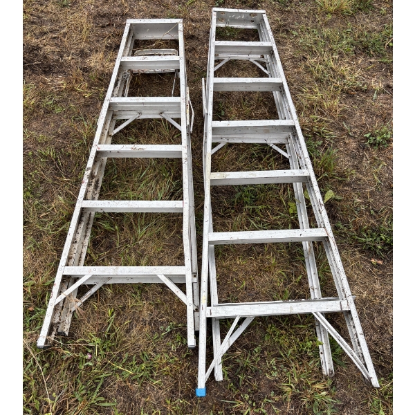 LOT OF 2 - STEP LADDERS - 5 & 6 FOOT