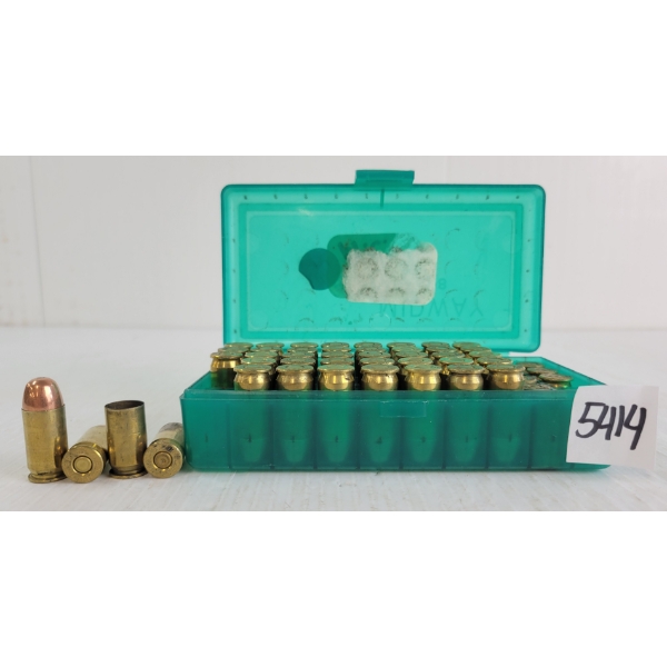 AMMO / BRASS: 50X MIXED .45AUTO - 10X BRASS ONCE FIRED
