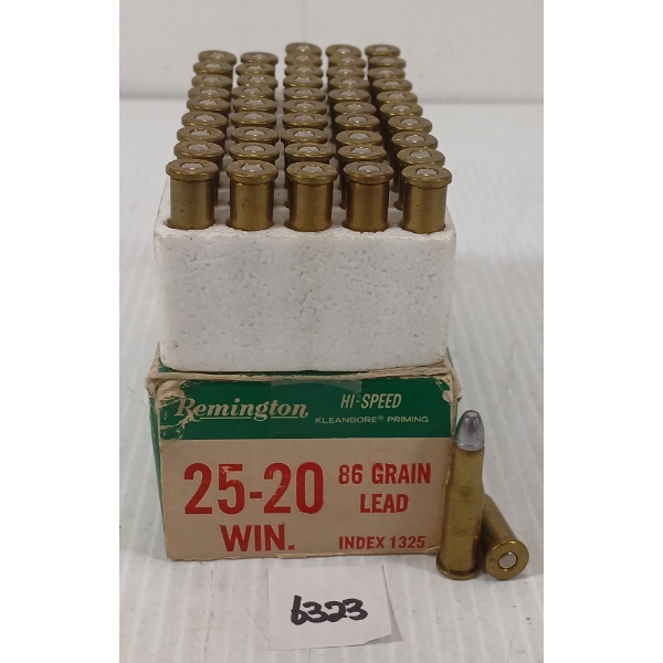 AMMO: 50X REMINGTON .25-20 WIN - 86GR - LEAD