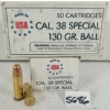 Image 1 : AMMO: 100X WINCHESTER .38 SPL - 130 GR FMJ