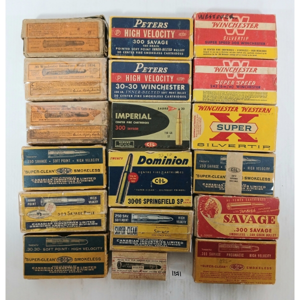 LOT OF 18 - COLLECTABLE AMMO BOXES - INCL CIL, WINCHESTER-WESTERN, ETC