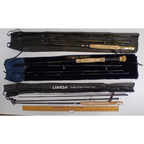 LOT OF 3 - FLY FISHING RODS - INCL, TEMPLE FORK & SOUGAYILANG KING FISHER