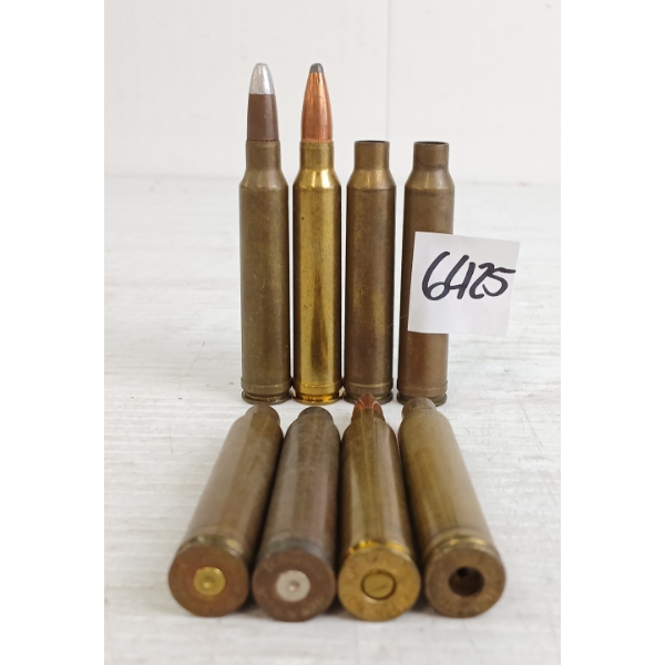 AMMO / BRASS: 8X MIXED .300WIN MAG - 3X LIVE